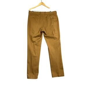 J Crew Pants Mens Size 36x34 The Sutton Straight Brown Flat Front Chino Preppy